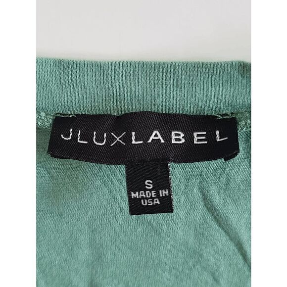 💚 JLUXLABEL Long Sleeve Deep V-Neck Green Snap Button Thong Bodysuit SIZE S - Picture 3 of 12